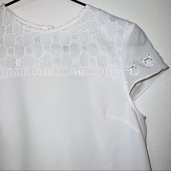 NWT Ted Baker | Fellie Broderie Pleated Frill Eyelet Blouse XS 0-2 - Picture 9 of 16